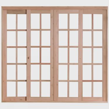 Imagem de Porta de Madeira Balção de Correr 213x150cm com Batente 9,4cm ewk 494 Rondosul