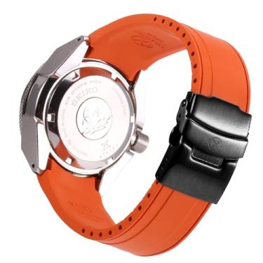 Imagem de Pulseiras de relógio StrapXPro (SRX1A) de 22 mm com extremidade curva de substituição para relógio de mergulho automático Seiko Prospex Samurai Series e King Samurai SRPB09, SRPB51, SRPB53, SRPE35
