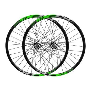 Imagem de Par Roda aro 29 KOG 36F com Cubo K7 com Raios Inox Preto, Preto, Verde