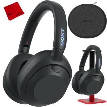 Imagem de Sony ULT WEAR Fones de ouvido sem fio com cancelamento de ruído com Alexa integrada, design confortável de graves maciços, preto WHULT900N/B com suporte de fone de ouvido de áudio profissional + pano