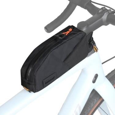 Imagem de HUNTVP Bolsa de bicicleta de tubo superior à prova d'água para moldura frontal de bicicleta com parafuso na parte superior, bolsas para quadro de ciclismo, bolsa para montanha cascalho MTB, acessórios