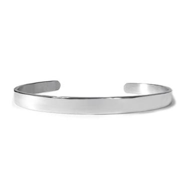 Imagem de Bracelete Masculino Liso em Aço Inox - Nick - Leão de Neméia, Ajustáve