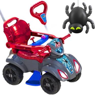 Imagem de Carrinho de Passeio Quadriciclo Infantil Andador Para Desenvolvimento inicial coordenação motora criança 1 ano bebê 12 meses presente menino menina dia das crianças natal pascoa (Cinza Menino)