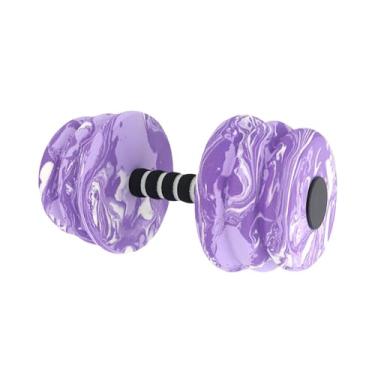 Imagem de simhoa Exercício aquático Dumbbell Equipamento aeróbico Pesos aquáticos Resistência da piscina EVA Água halteres para crianças homens homens homens, Violeta Branco
