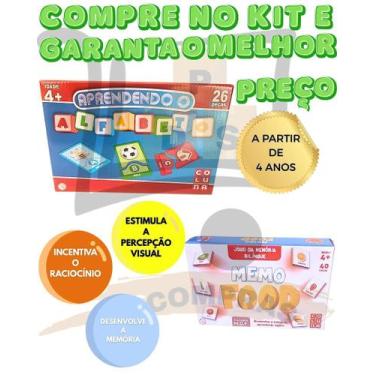 Imagem de Kit Jogo Da Memória 4 Anos Bilingue Educativo E Brinquedo Aprendendo O