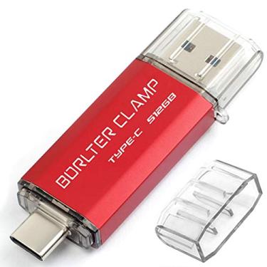 Imagem de Pen drive USB 3.0 tipo C de 512 GB, pen drive USB C Jump Drive OTG para smartphones Android Samsung S10/S9/S8/Note 9, Huawei, LG, etc, tablets e PC (vermelho)