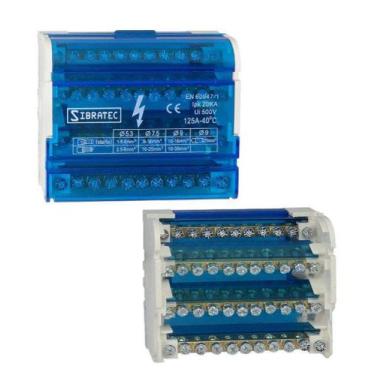 Imagem de Bloco de Distribuição Modular com 4 Barramentos X 11 Ligações - 125A -