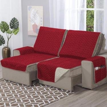 Imagem de Protetor de Sofá Retrátil Capa 3 Lugares 1,80m de Assento Dupla Face V