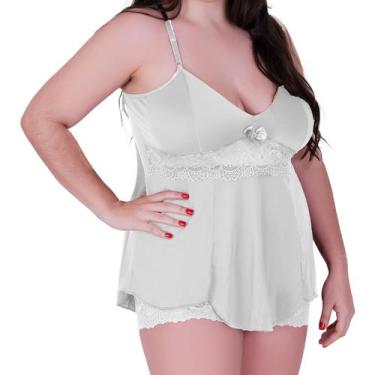 Imagem de Pijama Short Doll Plus Size Baby Doll Confortável Tamanho 52 - Suprema