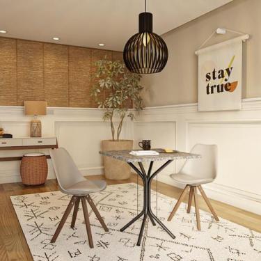 Imagem de Mesa de Jantar Quadrada Tamara Preta 70 cm - Mobly