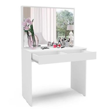 Imagem de Penteadeira com Espelho Virgínia 1 GV Branca - Politorno, Branco