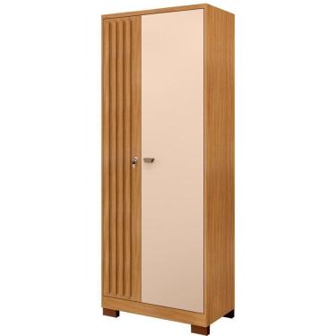 Imagem de Armário Multiuso 2 Portas Com Chave Versátil Carvalho Americano/off White - Incorplac