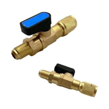 Imagem de 1/4 Polegada Sae R22 R12 R410a Refrigerante Ângulo Desligamento Válvul