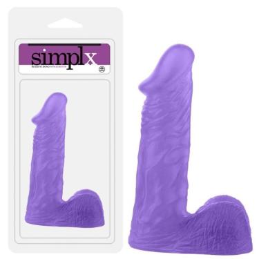 Imagem de Pênis Realístico 15cm Com Glande Exposta E Escroto - Simplx 6 - Nanma - Cor: Roxo