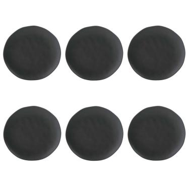 Imagem de Conjunto De Pratos Rasos 06 Peças Orgânico Preto Matte Porto Brasil