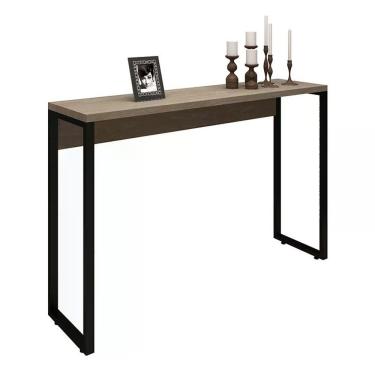 Imagem de Aparador Para Sala De Estar Office Industrial 120 Carvalho Bruma - Pr Móveis Carvalho Bruma