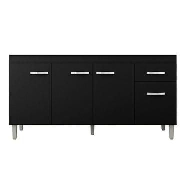 Imagem de Balcão De Pia Gabriela 150 Cm Preto - Ajl