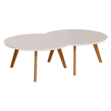 Imagem de Kit Mesa De Centro Luna Off White - Imcal