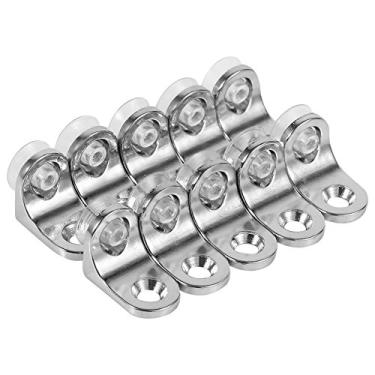 Imagem de 10pcs cantos redondos apoiadores de suporte de prateleira otário para a placa de madeira de vidro fácil de instalar e firmemente fixada