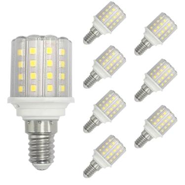 Imagem de Syited Lâmpadas Led E12 Tipo Milho, 5W, Branco Frio, 6000K, Equivalente A Halógenas De 60W, Ca 85-265V, Ângulo Feixe 360°, Lâmpada Pequena Edison Screw Ses, Sem Dimerização, Pacote Com 8