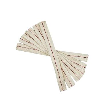 Imagem de LIGHT OF MINE "LET IT SHINE" - Tiras De Pavio 3/4" E 8" Comprimento, 100% Algodão, Pacote Com 6 Unidades, Para Óleo Parafina, Lanternas À Base Querosene Lamparinas A Óleo, Costura Vermelha Genuína