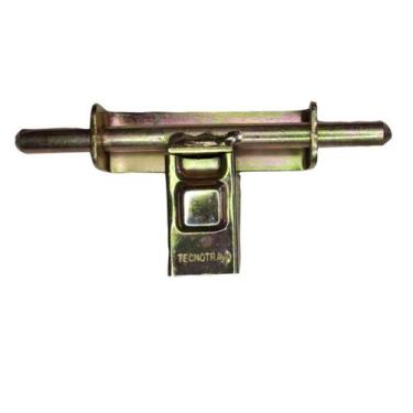 Imagem de Trava com ferrolho de aço para porta ou portão com porta cadeado - Tec