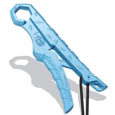 Imagem de SNAIL TRAIL Pegador flutuante de peixe de 19 cm/23 cm, garra de pesca, alicate de boca de peixe-gato, suporte de robalo pescado, grampo de gancho de balança digital, ferramenta de aderência labial de