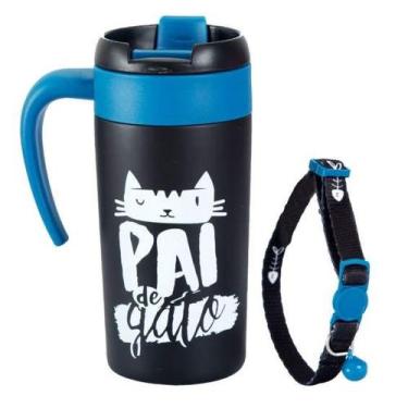 Imagem de Caneca Térmica com Acessório - Pai de Gato - uatt