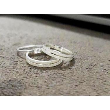 Imagem de Par de aliança de prata - Taty jóias 
