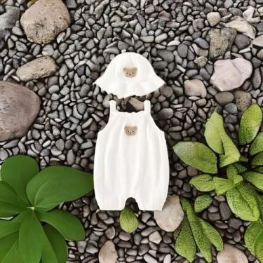 Imagem de Macacão Unissex - Pescador - Broto Encantado, Branco, P 7 meses 7.5kg