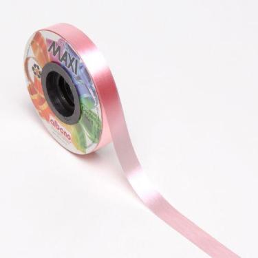 Imagem de Rolo de Fita Decorativa Para Presente 16mm x 50m - AAZ, Rosa