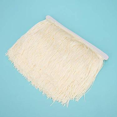 Imagem de YOUTHINK 14 Cm Fringe Torture Polyester Top Banda de Revestimento Sewei Diy Diy Acessórios de Roupas de Cortina, Decoração de Roupas Latinas de Alta Coloração, Borda de 10 Anos de Comprimento para Diferentes Figurinos de Palco, Amarelo/bege Dourado (Bege à esquerda: BL3Z 1562187 AA, à direita:)
