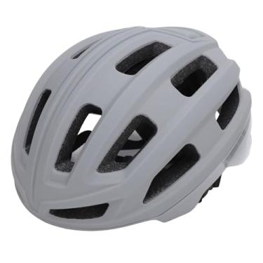 Imagem de Capacete de bicicleta para adultos Capacete de ciclismo leve e respirável ajustável para homens Mulheres Mountain Road PC Material EPS de 58 a 61 cm de circunferência da cabeça (Cinza)