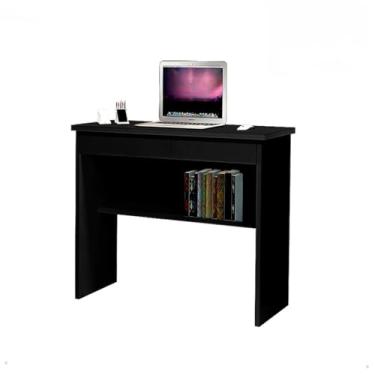 Imagem de Mesa de estudo mesa de casa escritório 1 gaveta notebook(Preto)