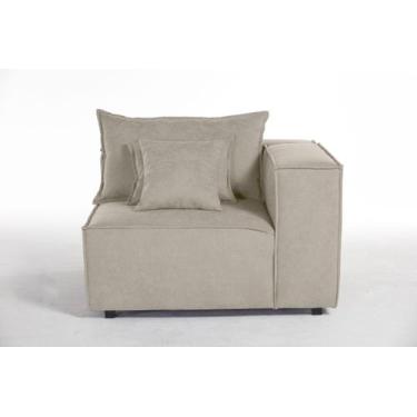 Imagem de Sofá Dominó Canto 1,10 Braço 0,30 Espuma D28 Mola Bonel Percinta Itali