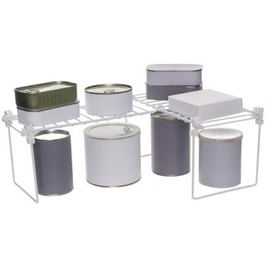 Imagem de Organizador de Cozinha de Canto Ajustável para Armário Branco Metaltru