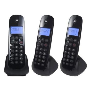 Imagem de Telefone sem Fio + 2 Ramais MOTO700-MRD3 Preto Motorola