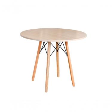 Imagem de Mesa Eames Eiffel Redonda 100 Cm - Madeirado Truffel