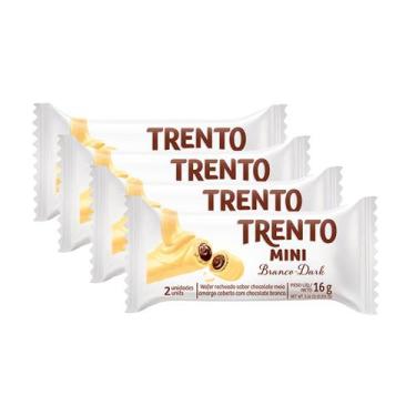 Imagem de Kit 4 Chocolate Trento Mini Branco Dark 16g