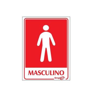 Imagem de Placa - masculino / em ps e.p.i. 20 x 15cm emplac br