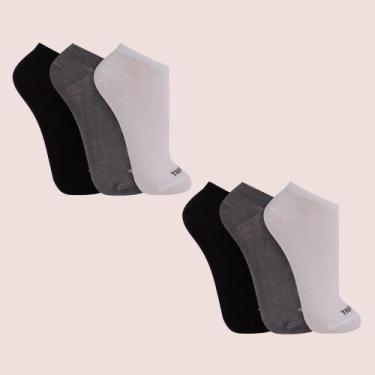 Imagem de Kit 6 Pares Meia Soquete Masculina Sport Trifil Dia a Dia, Chumbo, Pre