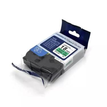 Imagem de Fita Compatível Brother Tz Tze D41 Verde Fluorescente Letra Preta 18mm