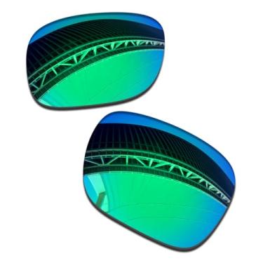 Imagem de LenzProse Lentes de reposição polarizadas de 1,5 mm para óculos de sol Oakley Holbrook XXL OO9487 61 mm, antiarranhões | Ajuste perfeito, Verde jade polarizado - 1,5 mm, 61mm