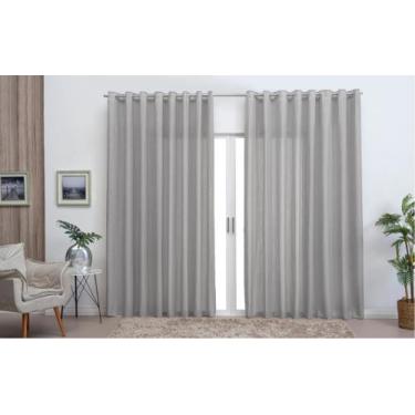 Imagem de Cortina de Linho Voil Flame Gaze Alto Padrão 4,00x2,80m Para Sala Quar