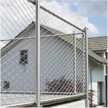 Imagem de Rede De Segurança De Varanda De Malha De Corda De Aço Inoxidável Flexível Cerca De Gaiola De Zoológico Rede De Proteção De Corda De Aço De Escada Rede, H2xL25m/H6.56xL82.02ft