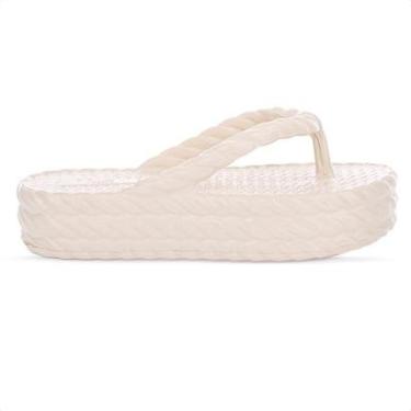 Imagem de Sandália EVA Brizza Arezzo Salto Alto Off White - Feminino-Feminino