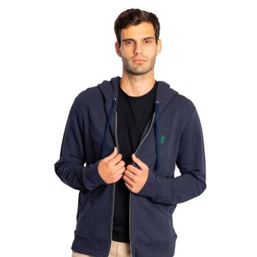 Imagem de Moletom Sergio K Masculino Plaid Hoodie Azul Marinho-Masculino