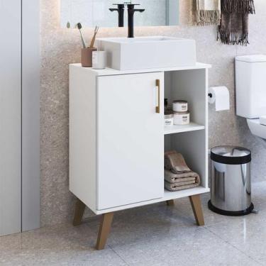 Imagem de Armário Gabinete Multiuso com 1 Porta Branco - DJD Móveis