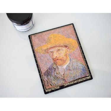 Imagem de Quebra-Cabeça Van Gogh Autoretrato com Chapéu de Palha, 120 Peças, Arte Clássica Remontar