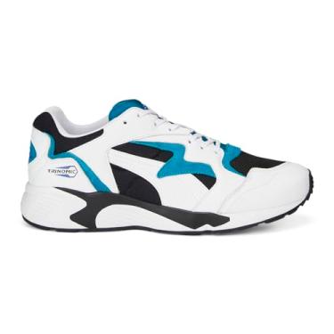 Imagem de PUMA Tênis masculino Prevail Firm Ground com cadarço casual - Off White, Preto/branco, 41